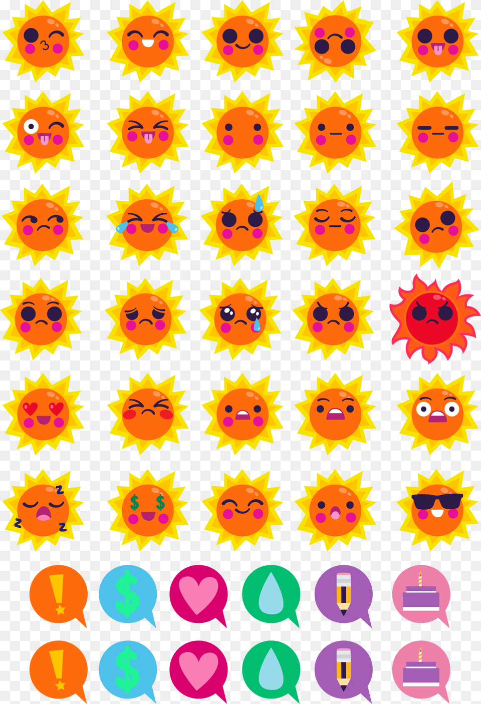 Cosmic Funnies Emoji, Pattern, Text Free Png
