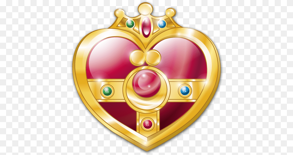 Cosmic Heart Compact Icon Sailor Moon Iconset Carla Sailor Moon S Transformation Brooch, Treasure, Disk, Gold, Accessories Free Png Download