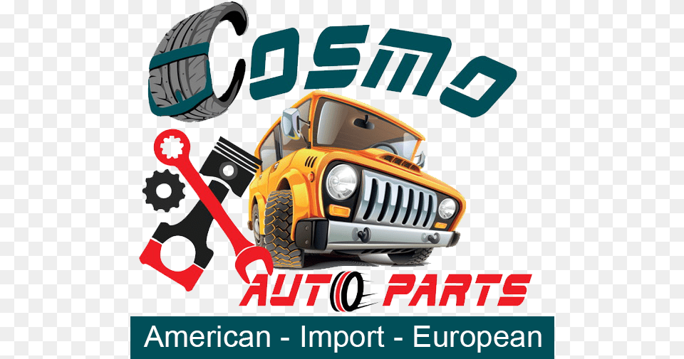 Cosmo Auto Parts Car Transparent, Wheel, Spoke, Machine, Jeep Free Png Download