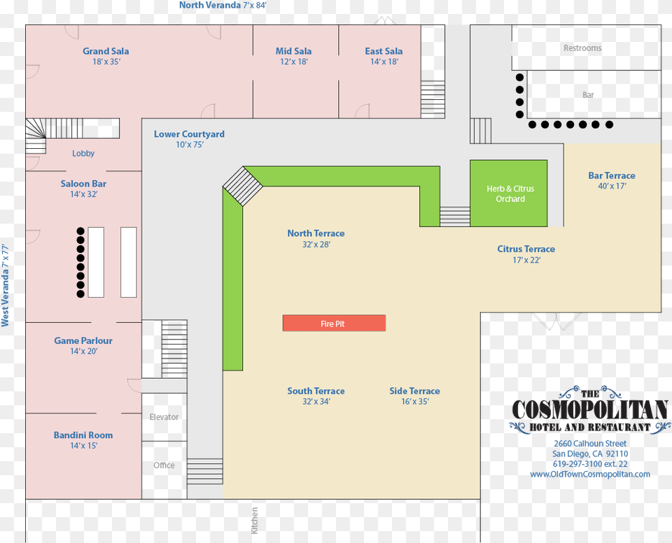 Cosmo Floor Plan Clean Map Of Cosmopolitan Hotel San Diego, Diagram, Floor Plan Png