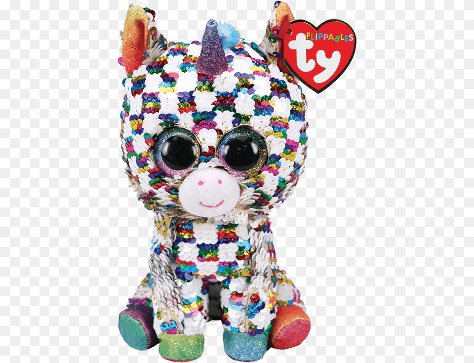 Cosmo Unicorn Sequin Blkwht Reg Ty Beanie Baby Tag, Plush, Toy Free Png Download