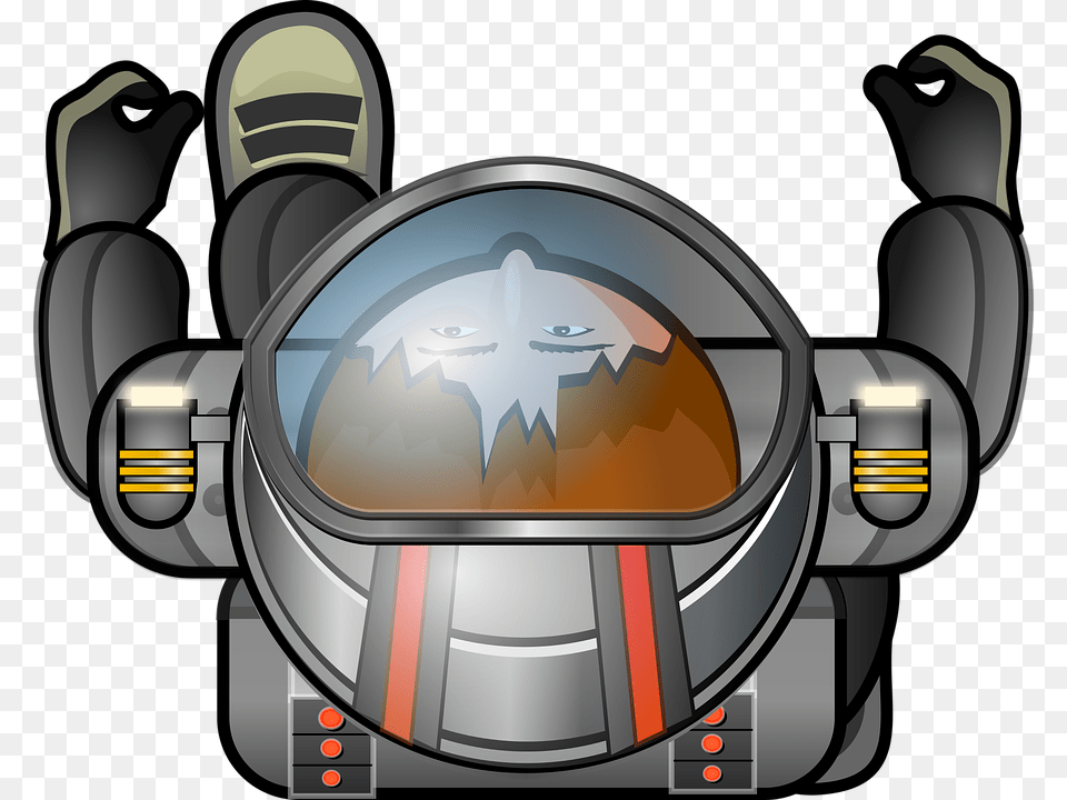 Cosmonaut Space Suit Helmet Cartoon Astronaut Top Down Character, Arm, Body Part, Person, Wristwatch Free Png