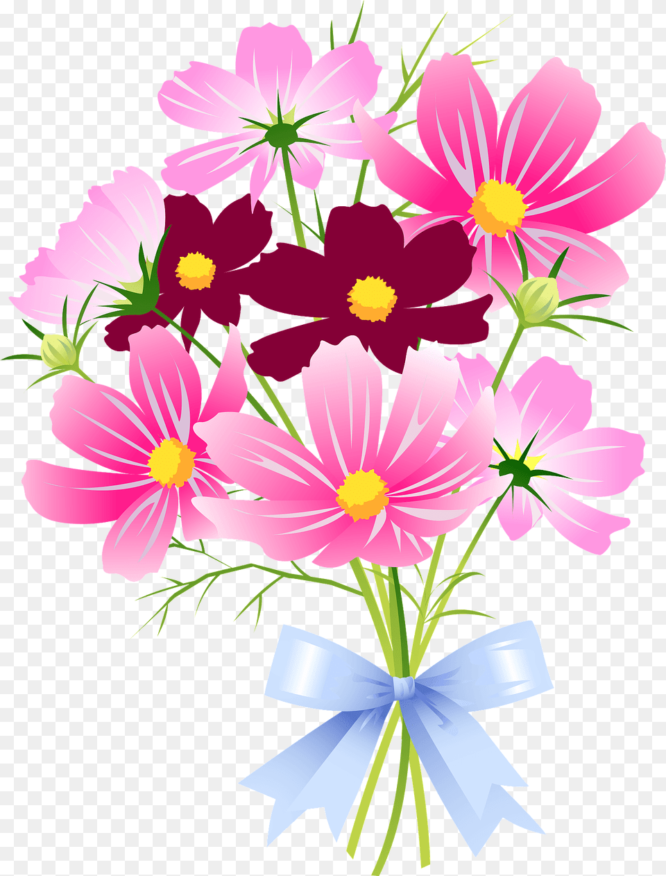 Cosmos Flower Bouquet Clipart, Art, Petal, Pattern, Graphics Png
