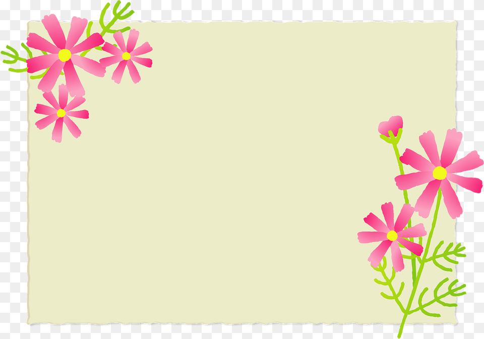 Cosmos Flower Message Card Clipart, Art, Petal, Pattern, Mail Free Transparent Png