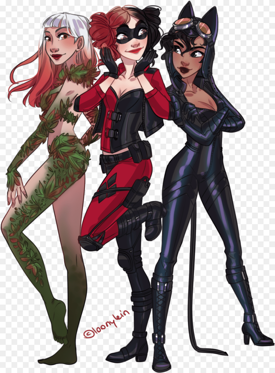 Cosplay Poison Ivy Catwoman Harley Quinn Poison Ivy And Harley Quinn And Catwoman, Book, Clothing, Comics, Costume Free Png