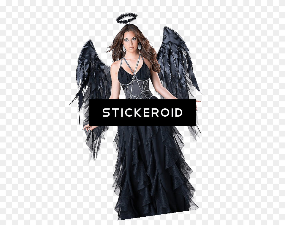 Cosplay Sexy Divine Dark Angel Halloween Costume, Clothing, Dress, Formal Wear, Fashion Png
