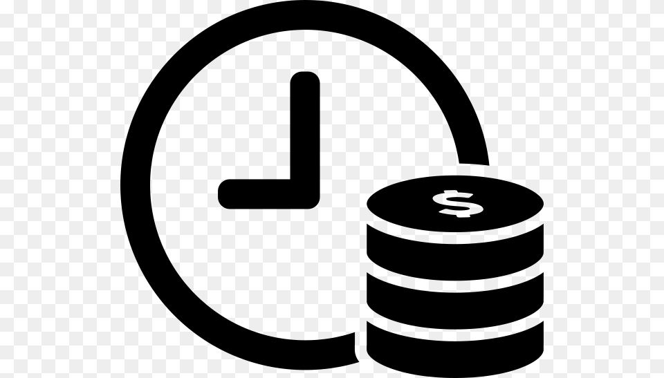 Cost Optimization Amp Development Time Management You Time And Money Symbol, Gray Png Image