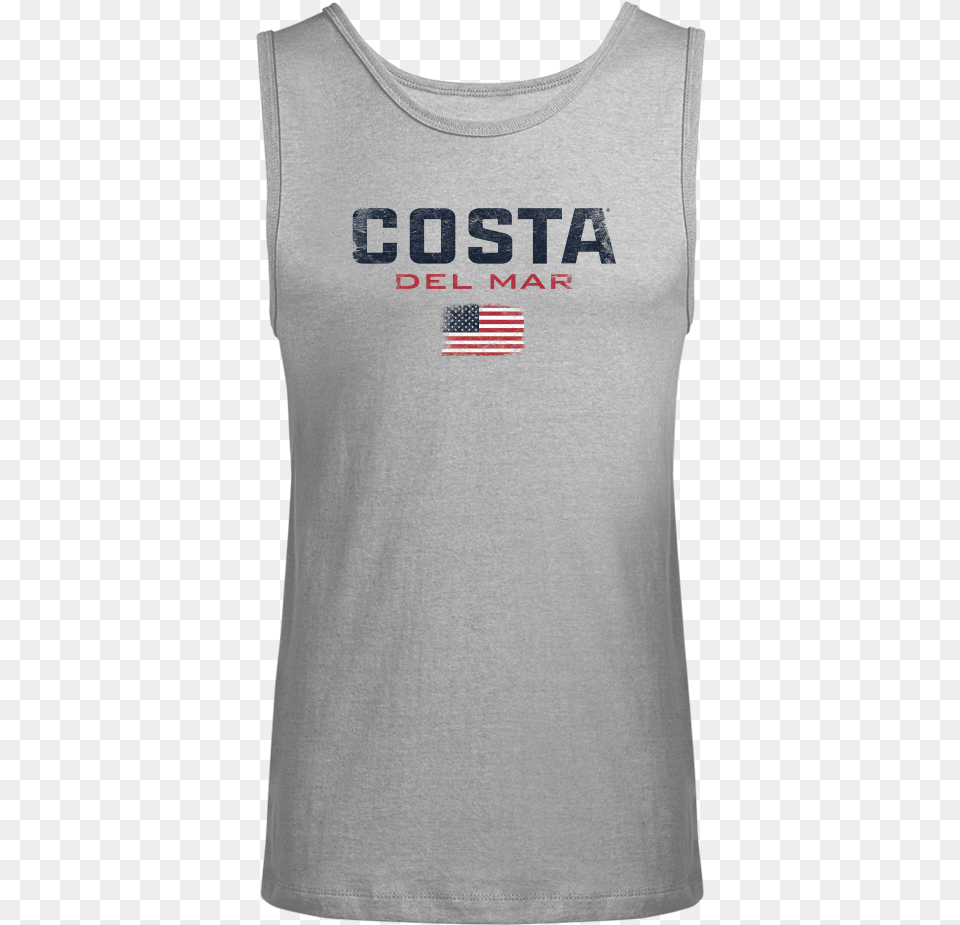 Costa Del Mar Established In Gray Size S Angle Costa Del Mar, Clothing, T-shirt, Tank Top, Undershirt Free Png Download