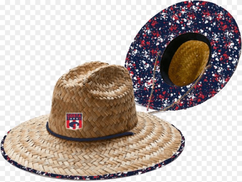 Costa Del Mar Firework Lifeguard Hat Costa Straw Hat, Clothing, Sun Hat, Countryside, Nature Png