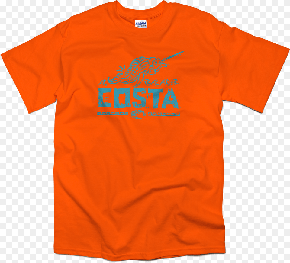 Costa Del Mar Pez Vela Short Sleeve In Orange Size Smurkles, Clothing, Shirt, T-shirt Free Png