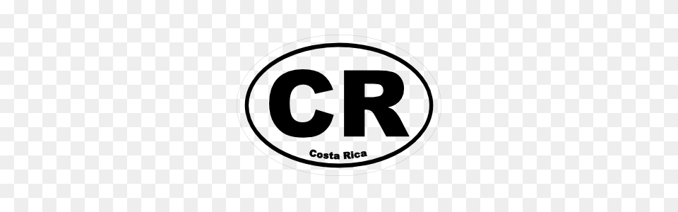 Costa Rica Cr Oval Sticker Png