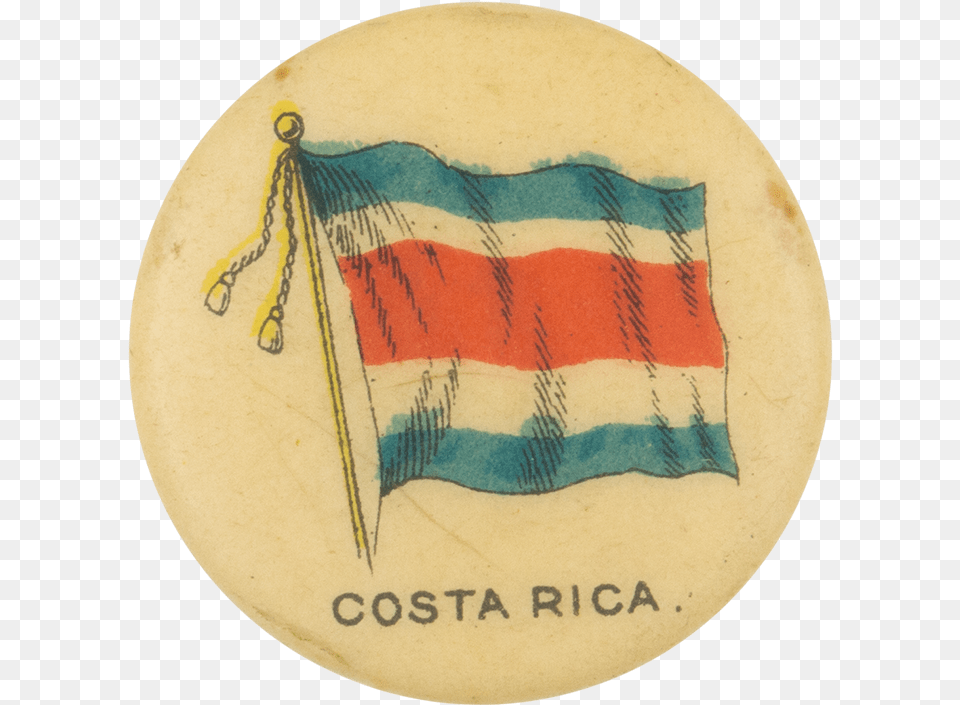 Costa Rica Flag Advertising Button Museum Emblem, Gold Png Image