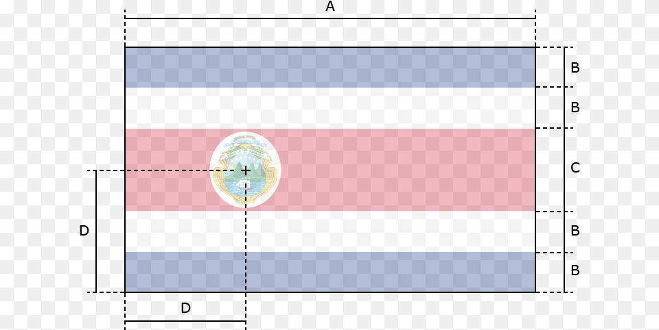 Costa Rica Flag Construction Sheet Png Image