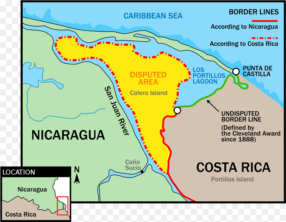Costa Rica Nicaragua Border Dispute, Chart, Plot, Plant, Tree Png