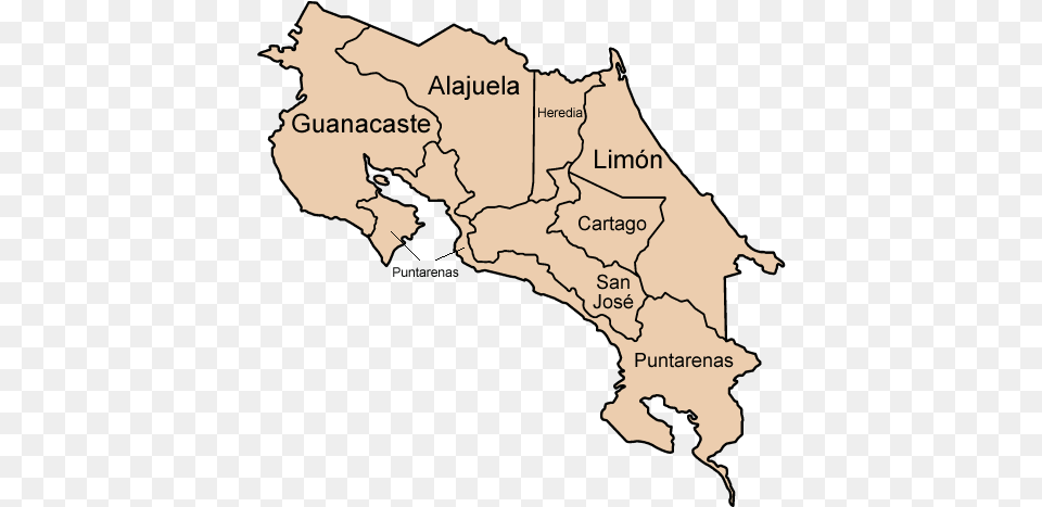 Costa Rica Provinces Named Diocesis De Limon Costa Rica, Atlas, Chart, Diagram, Map Free Png