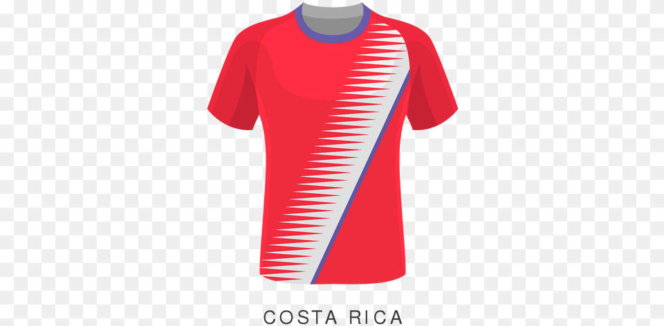 Costa Rica World Cup Football Shirt Cartoon Transparent Camiseta De Costa Rica Vector, Clothing, T-shirt Free Png