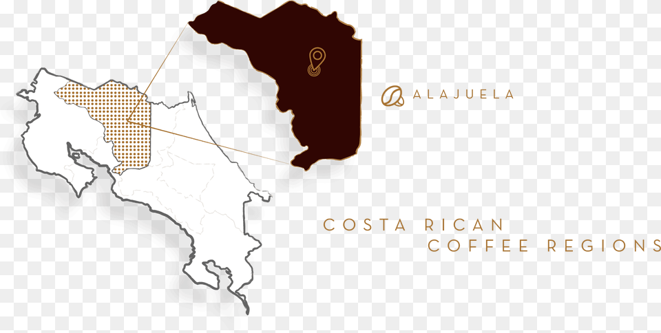 Costa Rican Medium Roast Alajuela From Cafe Britt Mapa Alajuela, Chart, Plot, Map, Atlas Png Image