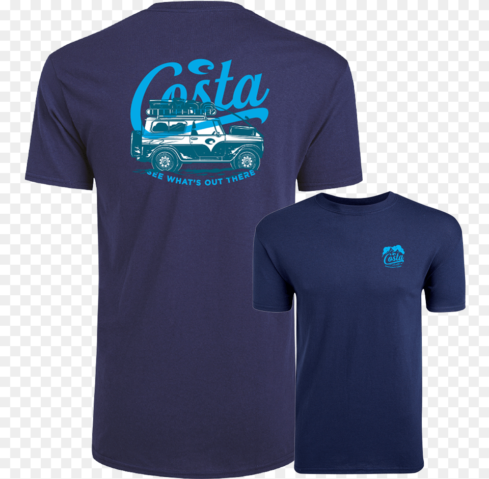 Costa Travis Price Scout Short Sleeve T Shirt, Clothing, T-shirt, Car, Transportation Png