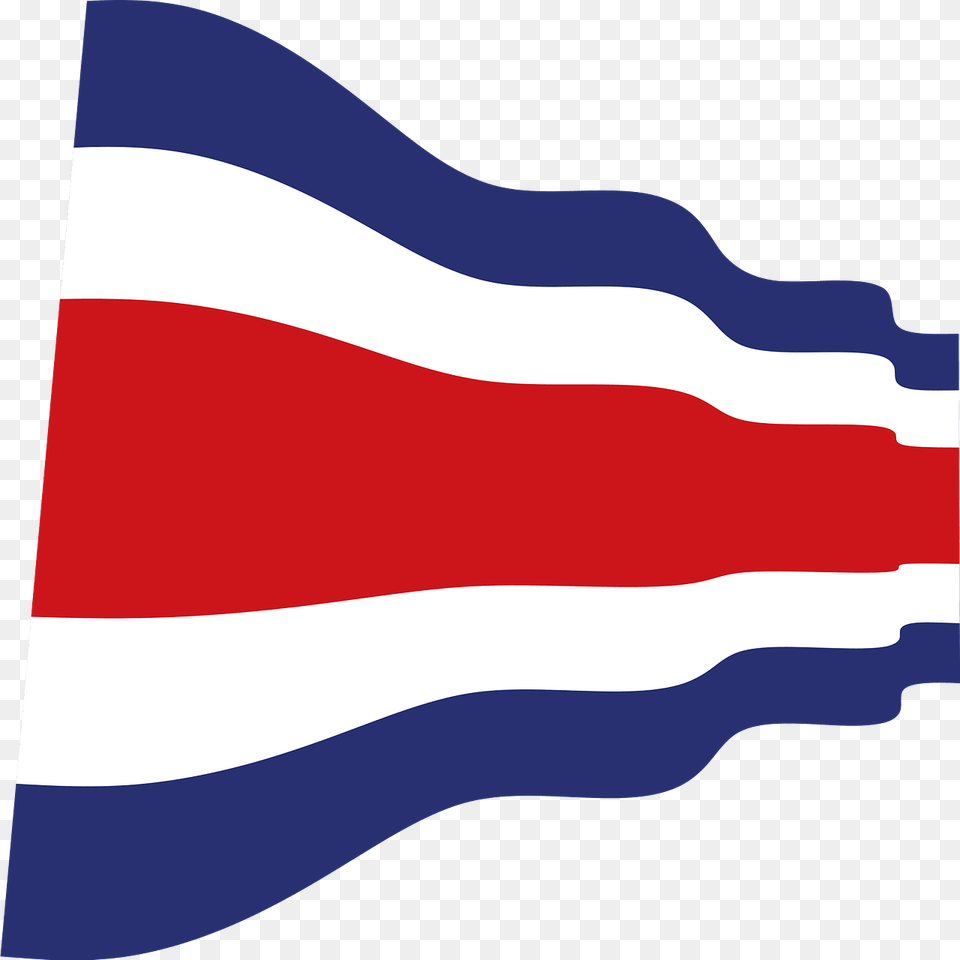 Costarica Wavy Flag Clipart Png Image