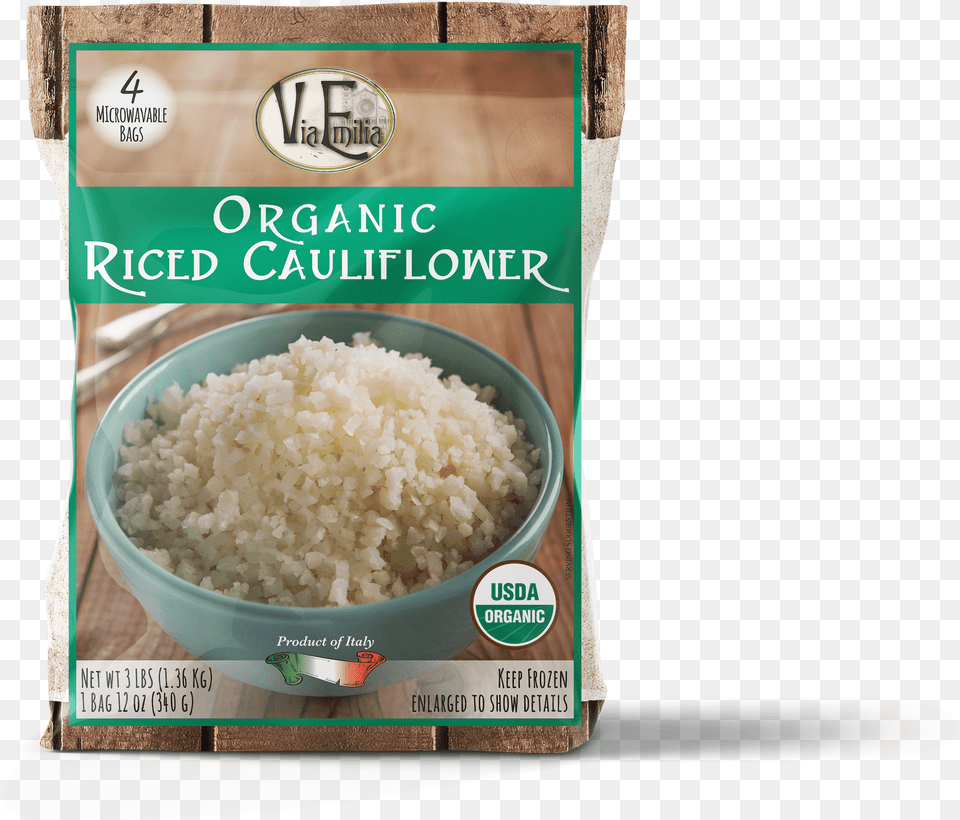 Costco Frozen Cauliflower Via Emilia I Bag, Food, Produce, Grain, Rice Png