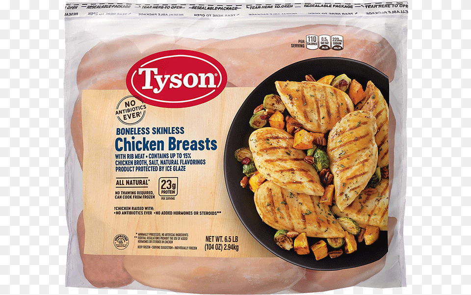 Costco Tyson Frozen Chicken Breast, Food, Lunch, Meal, Sandwich Free Png