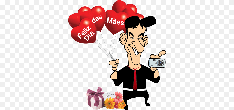 Costinha Logo Dia Das Maes Cartoon, Balloon, Adult, Male, Man Free Png Download