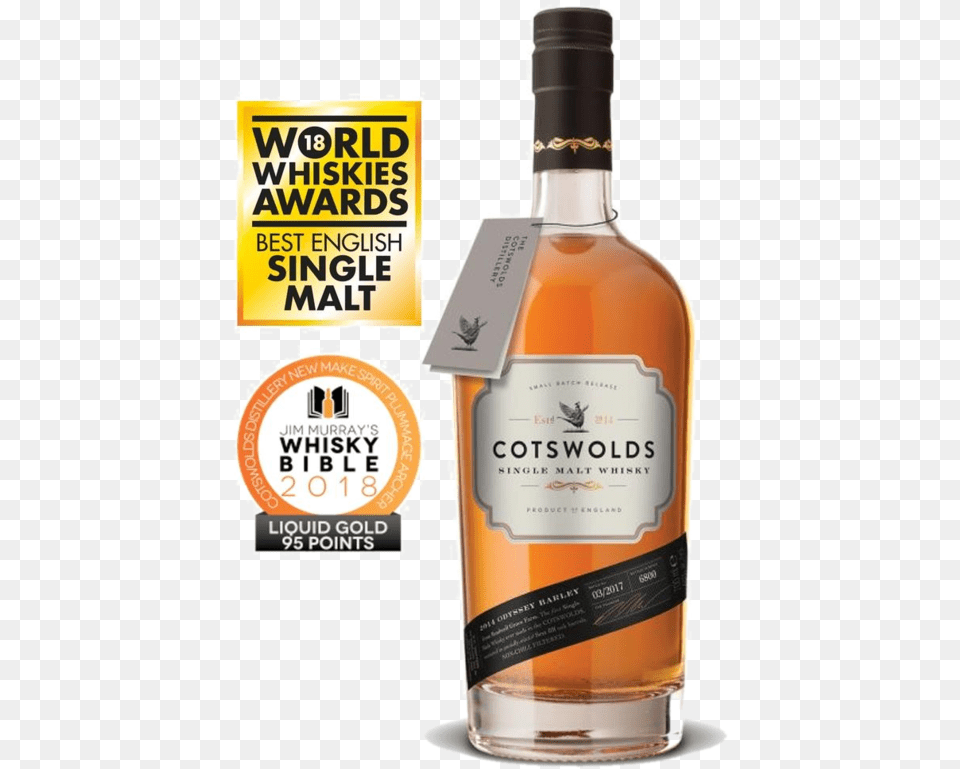 Cotswolds Single Malt Whisky, Alcohol, Beverage, Liquor, Food Png Image