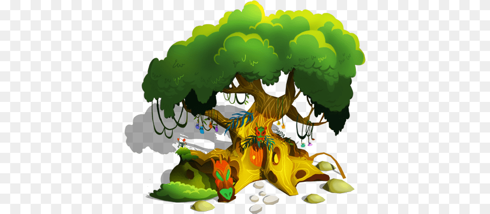 Cottage, Art, Graphics, Green, Tree Free Transparent Png