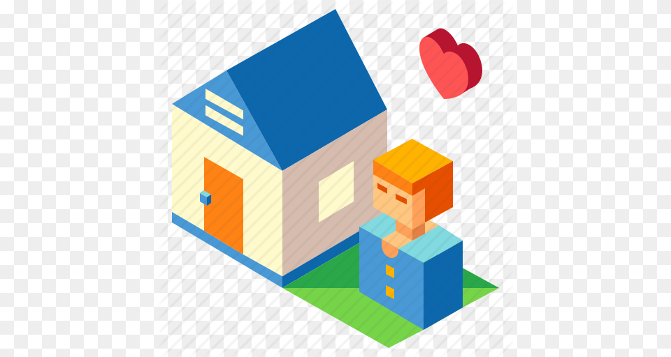 Cottage Home House Housing Property Real Estate Residence Icon, Person Png Image