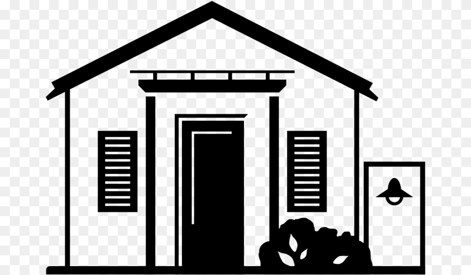 Cottage House, Gray Png