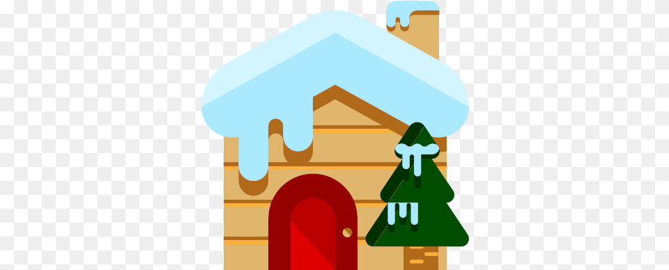 Cottage Merry Snow Tree Wood Wooden Icon Merry Christmas, Neighborhood, Food, Sweets Free Png Download