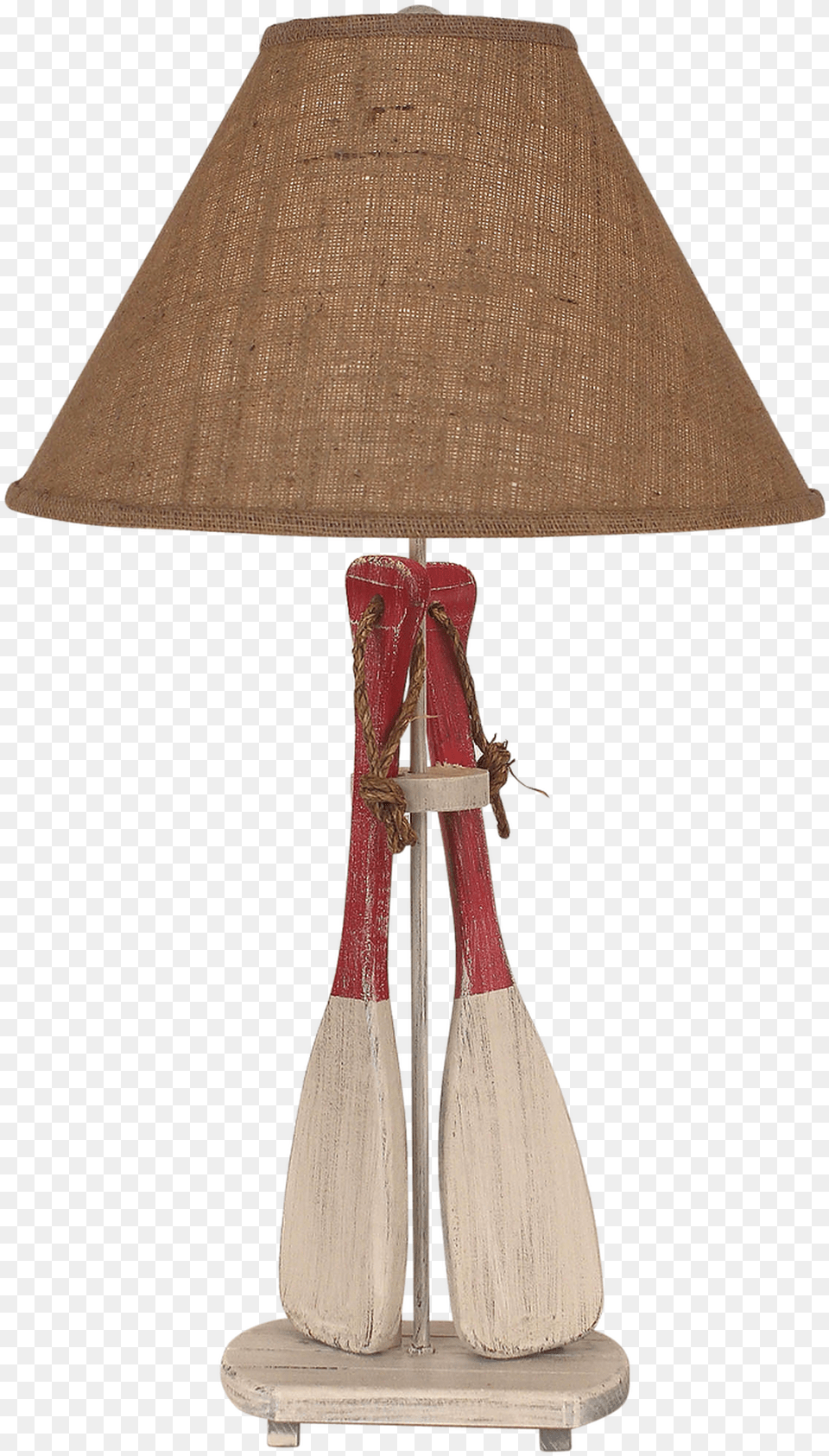 Cottage Red 2 Paddles Rope Table Lamp Lampshade, Table Lamp, Cricket, Cricket Bat, Sport Free Png Download