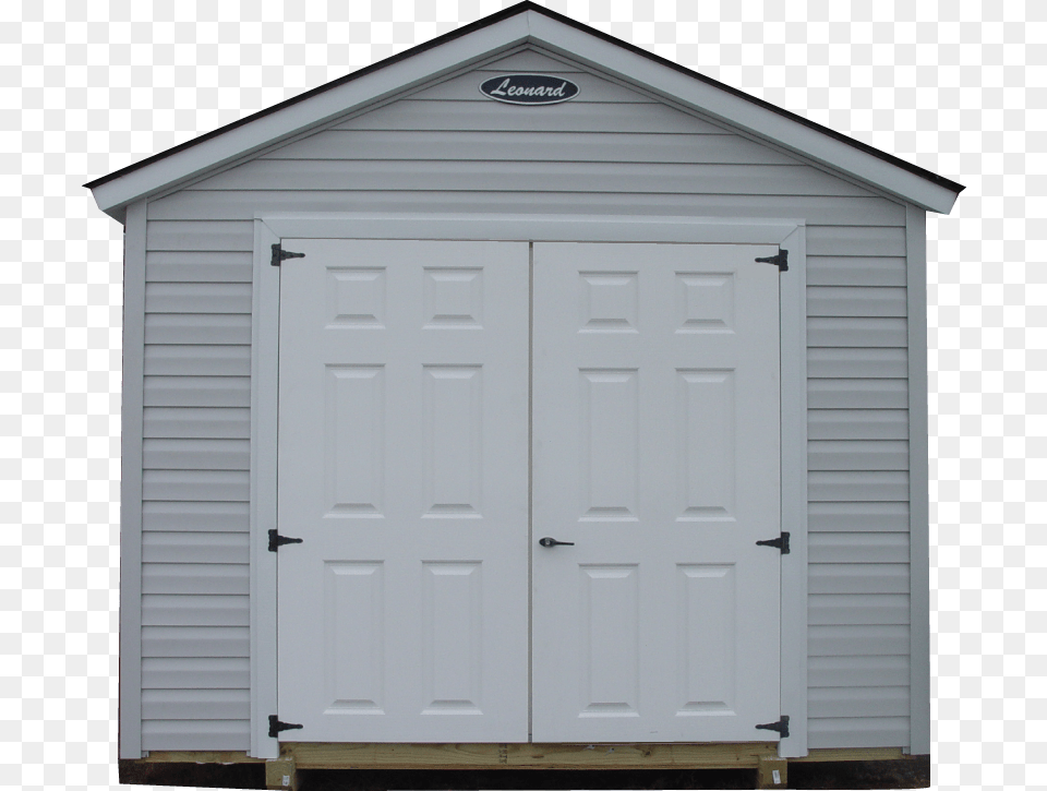 Cottage Style Shed With Vinyl Siding And Double Six Shed Double Doors, Door, Garage, Indoors, Outdoors Png