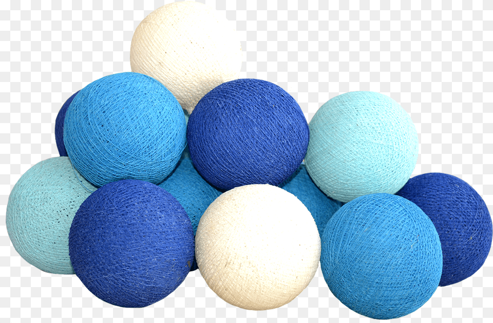 Cotton Ball Light Chain Aqua Decorative Cotton Balls Blue, Egg, Food, Sphere, Home Decor Free Png Download
