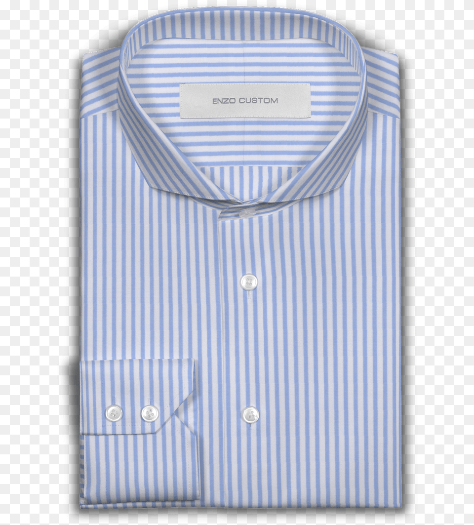 Cotton Blue Stripe Dress Shirt Formal Wear, Clothing, Dress Shirt Free Png