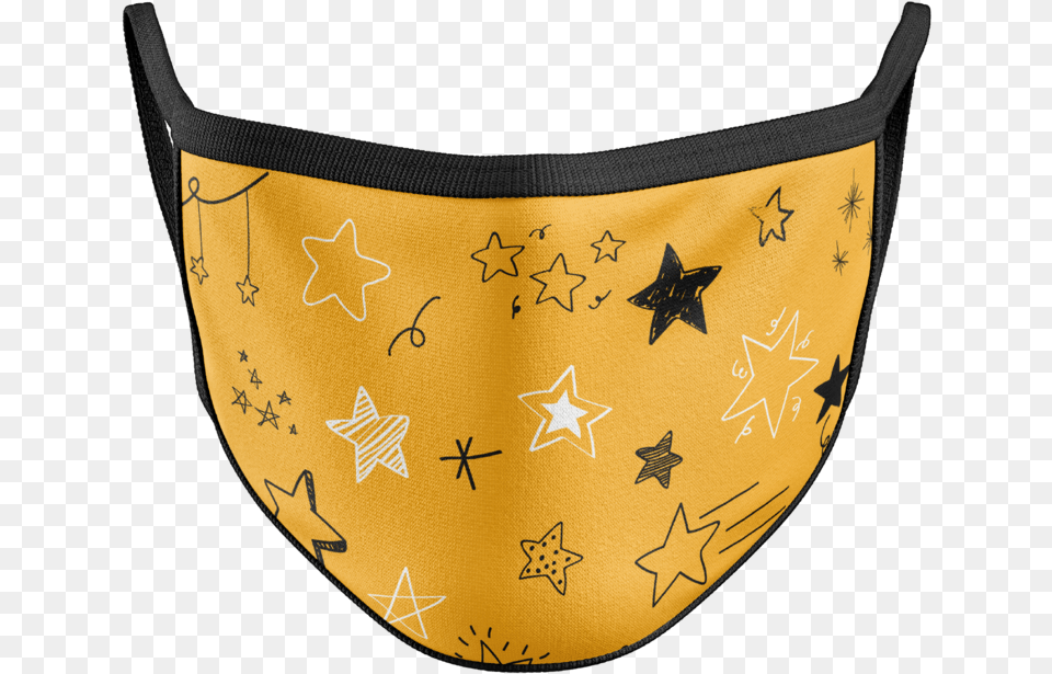 Cotton Face Mask Star Doodle Mask, Accessories, Bag, Handbag, Headband Png Image