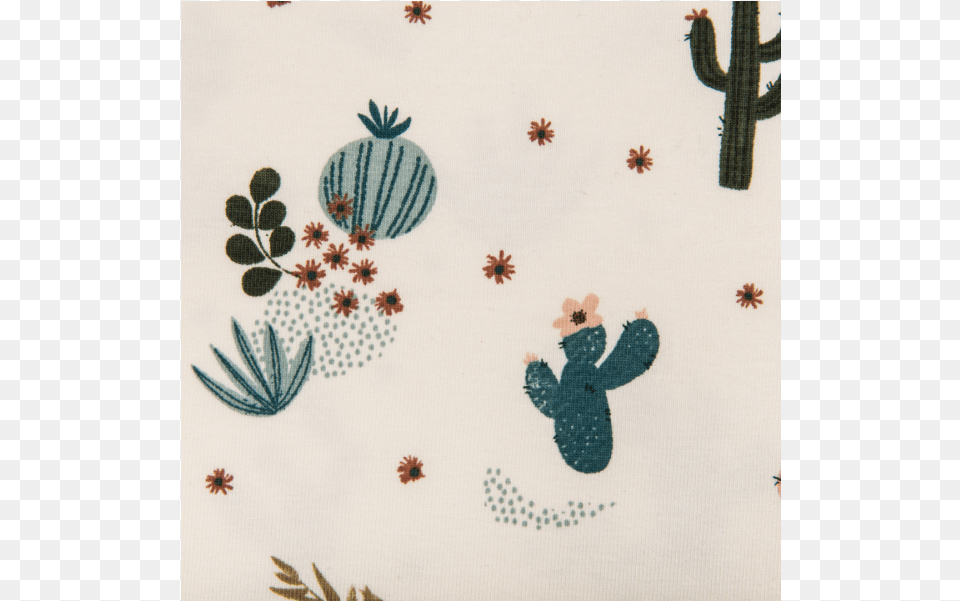 Cotton Jersey Printed Cacti In The Desert Multicolored Barbary Fig, Embroidery, Stitch, Pattern, Animal Free Png Download