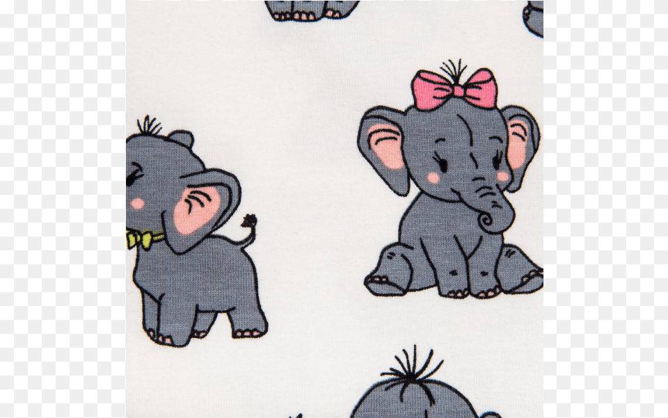 Cotton Jersey Printed Little Baby Elephants Multicolored Cartoon, Person, Face, Head, Animal Png