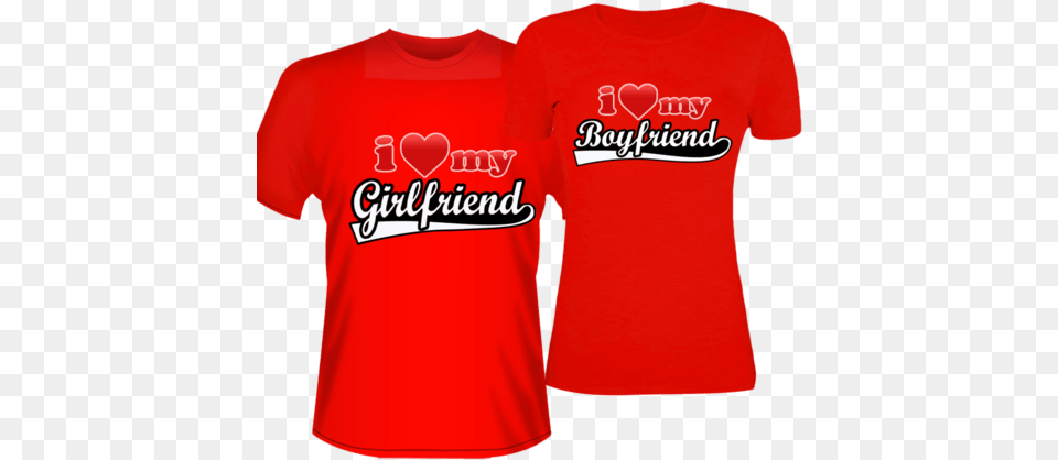 Cotton Red Couple Tshirt Size Couple T Shirt Red, Clothing, T-shirt Free Transparent Png