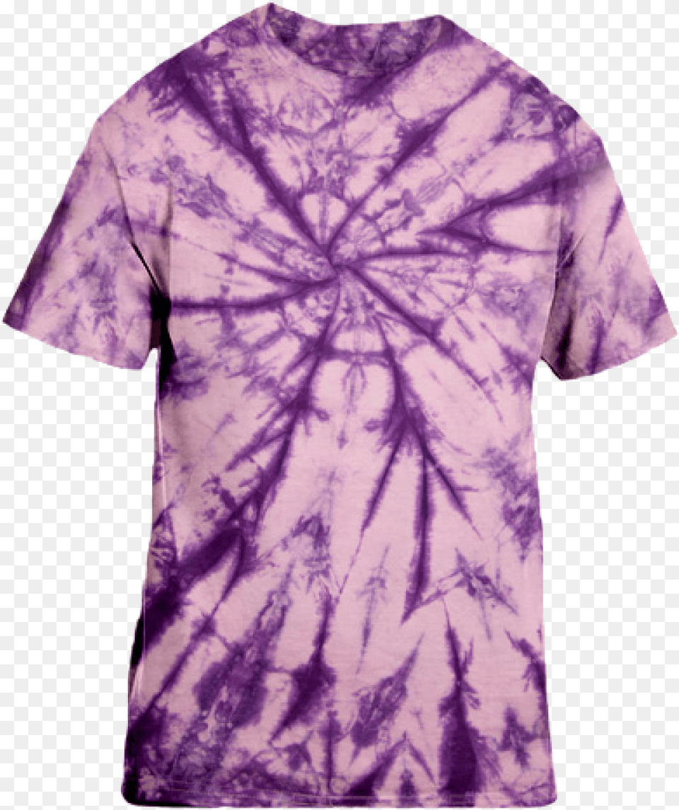 Cotton Short Sleeve T Shirt Tie Dye Purple Sleeve, Clothing, T-shirt Free Transparent Png