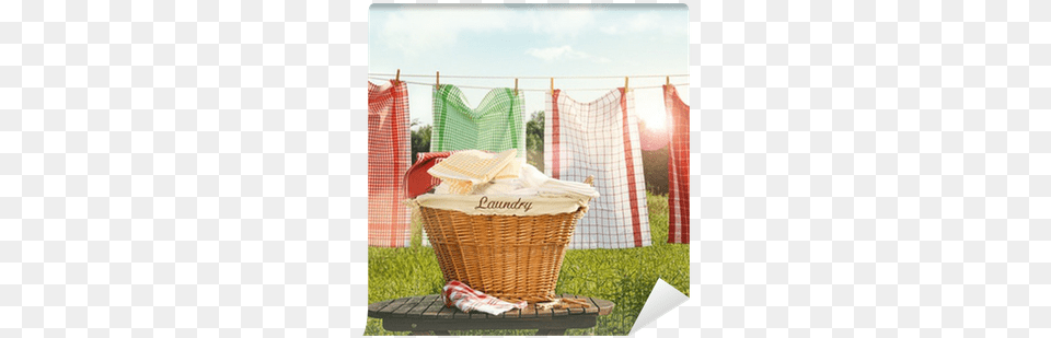 Cotton Towels Drying On The Clothesline Wall Mural Homemade Laundry Soap Ampamp Supplies Easy Diy, Fun, Basket, Grass, Plant Png