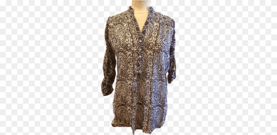 Cotton Tunic Top V Necked With Button Top Tunic, Blouse, Clothing, Coat, Pattern Free Transparent Png