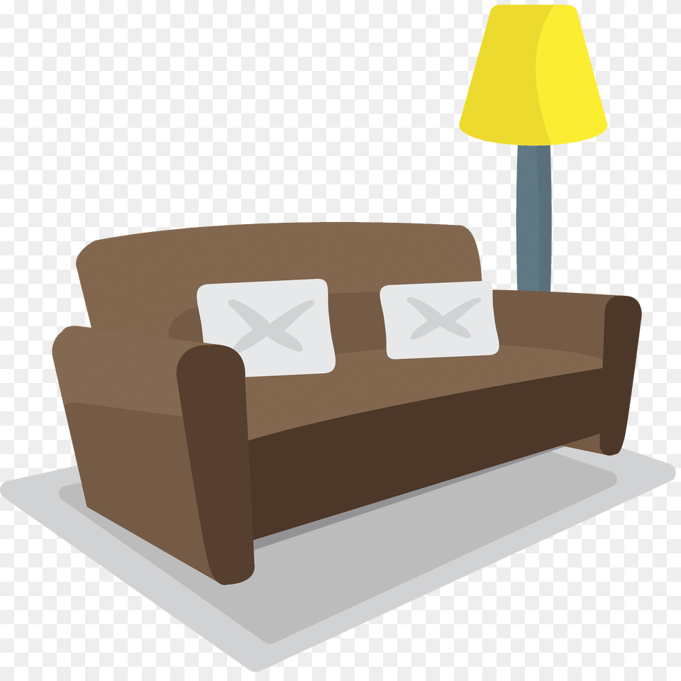 Couch And Lamp Emoji Clipart, Furniture Png Image