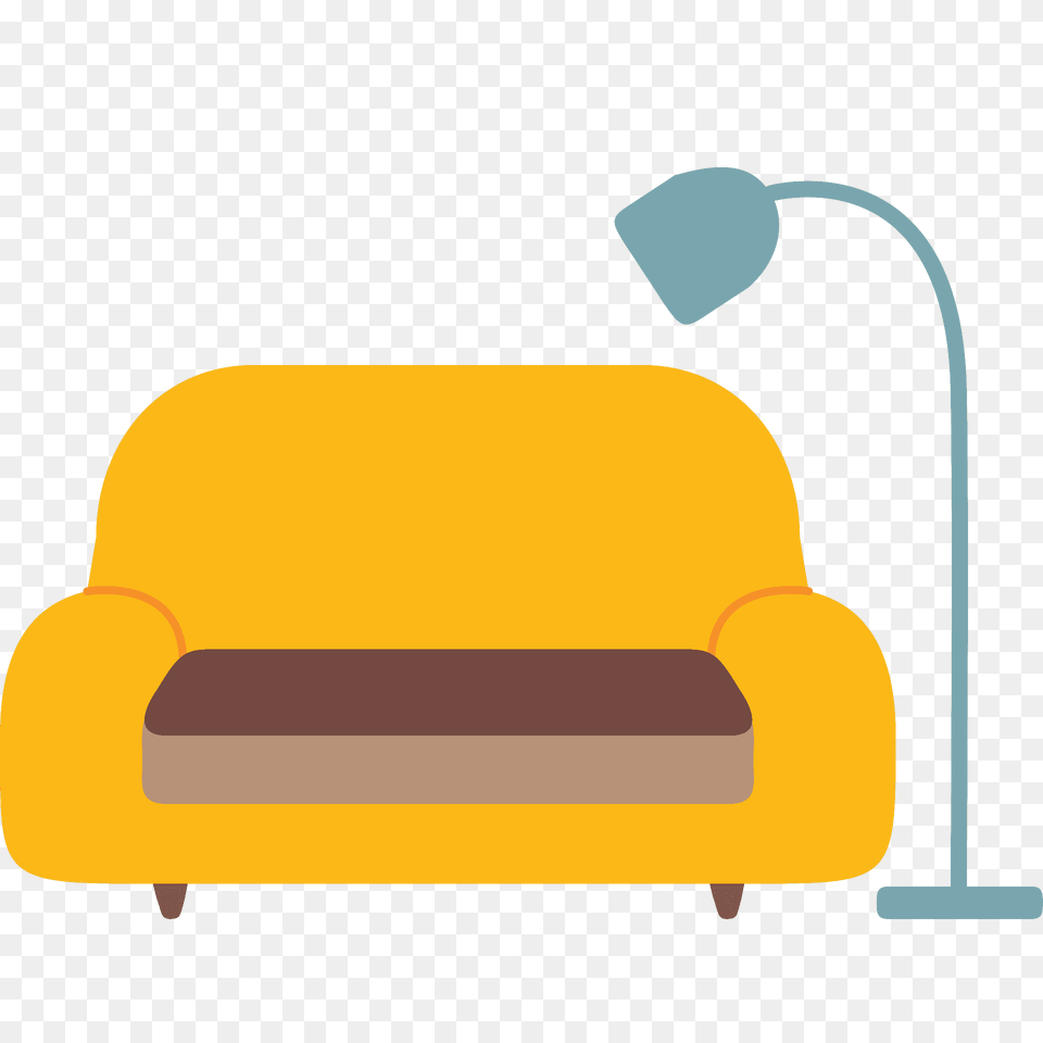 Couch And Lamp Emoji Clipart, Furniture, Cushion, Home Decor, Bulldozer Free Transparent Png