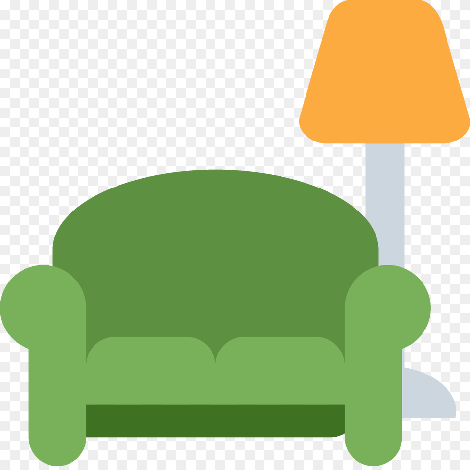 Couch And Lamp Emoji Clipart, Furniture Png