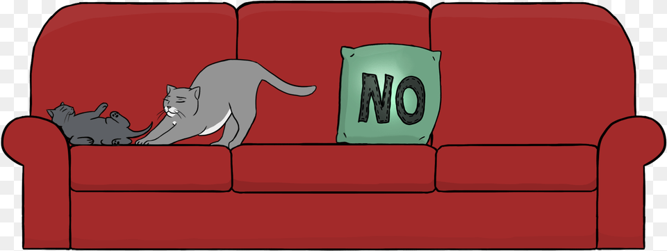 Couch Cats Anders Helen Cat Yawns, Furniture, Animal, Mammal, Pet Png Image