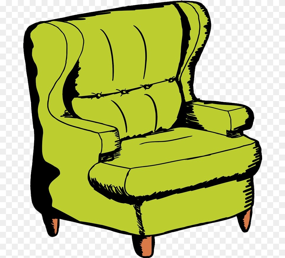 Couch Chair Cartoon Drawing Sofa Cartoon, Furniture, Armchair, Adult, Male Free Transparent Png