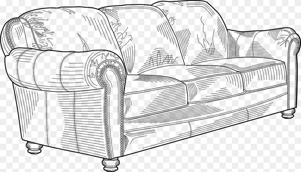 Couch Clip Art, Gray Free Png Download