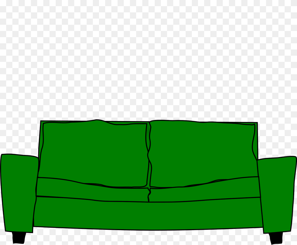 Couch Clipart, Furniture, Green Free Png