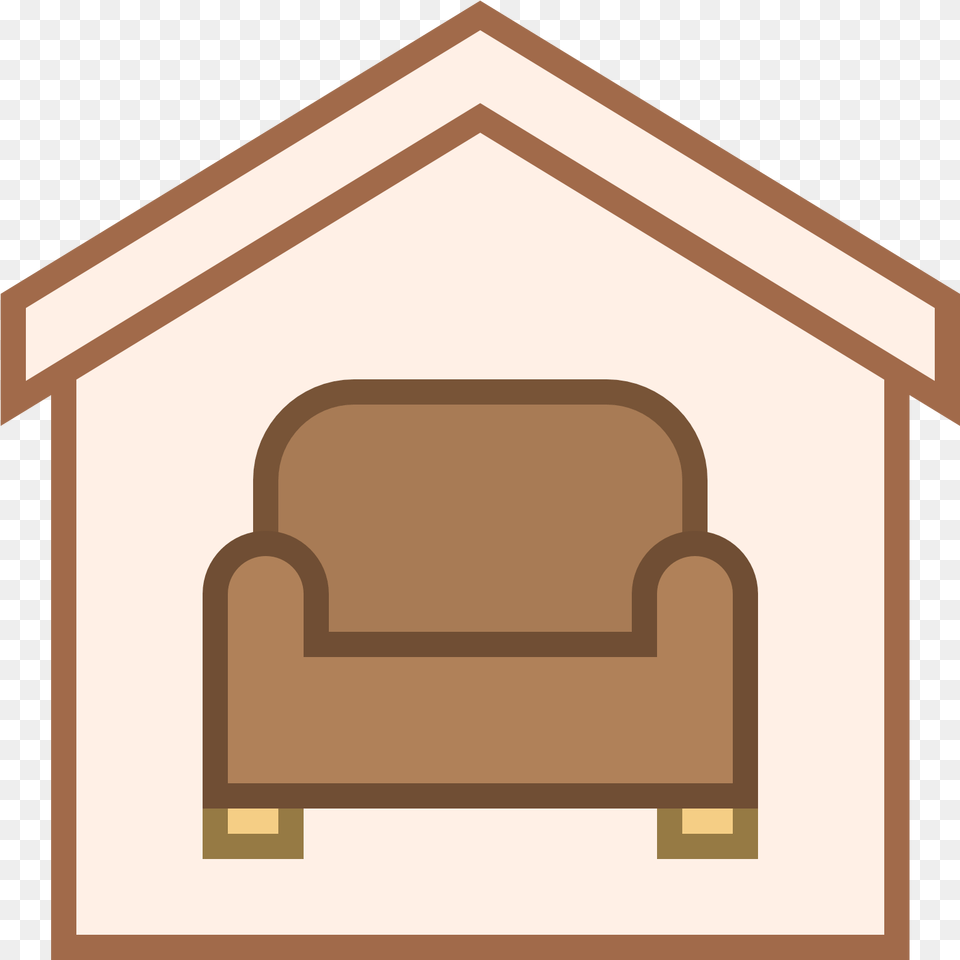 Couch Clipart House Interior House Line Icon, Dog House, Furniture, Chair Free Transparent Png